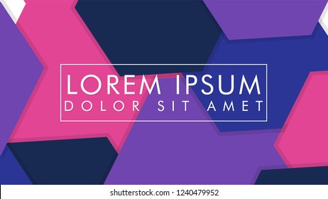 abstract colorful hexagon background vector design with shadow