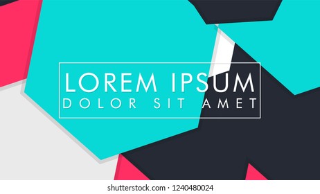 abstract colorful hexagon background vector design with shadow