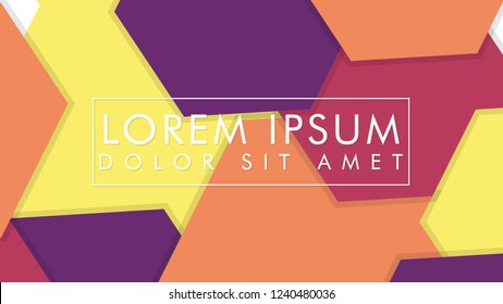 abstract colorful hexagon background vector design with shadow