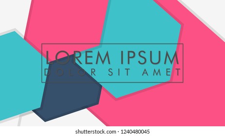 abstract colorful hexagon background vector design with shadow