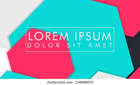abstract colorful hexagon background vector design with shadow