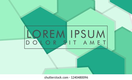 abstract colorful hexagon background vector design with shadow and color green gradient