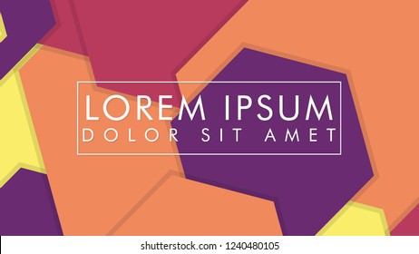 abstract colorful hexagon background vector design with shadow