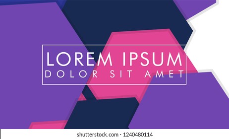 abstract colorful hexagon background vector design with shadow