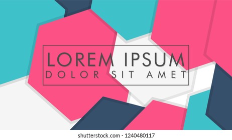 abstract colorful hexagon background vector design with shadow