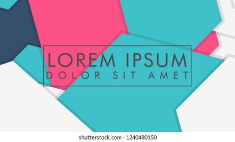 abstract colorful hexagon background vector design with shadow