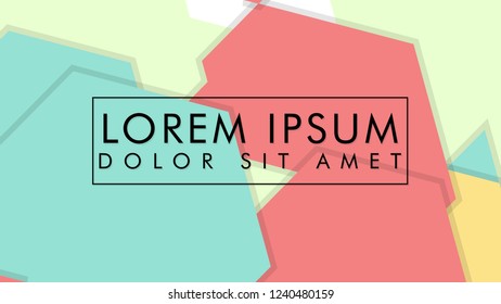 abstract colorful hexagon background vector design with shadow