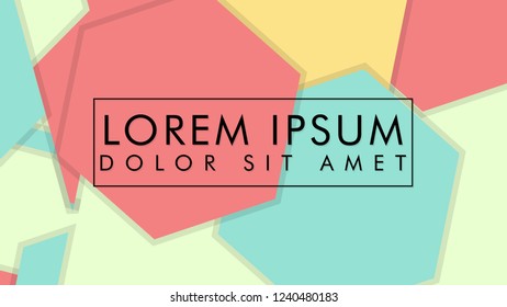 abstract colorful hexagon background vector design with shadow
