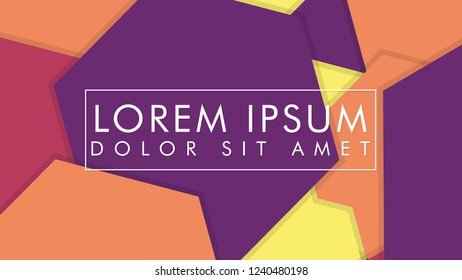 abstract colorful hexagon background vector design with shadow