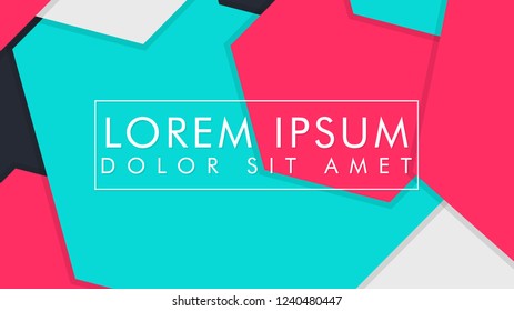 abstract colorful hexagon background vector design with shadow