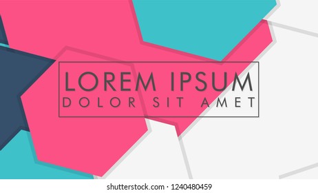 abstract colorful hexagon background vector design with shadow