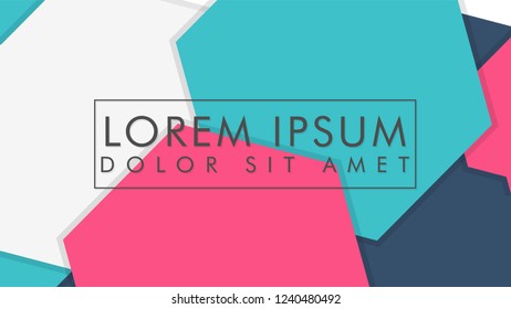 abstract colorful hexagon background vector design with shadow