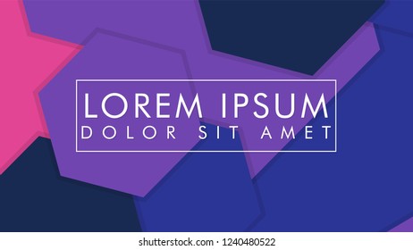 abstract colorful hexagon background vector design with shadow