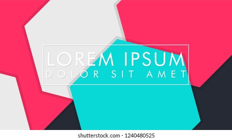 abstract colorful hexagon background vector design with shadow