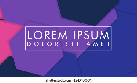 abstract colorful hexagon background vector design with shadow