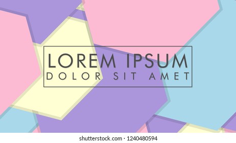abstract colorful hexagon background vector design with shadow