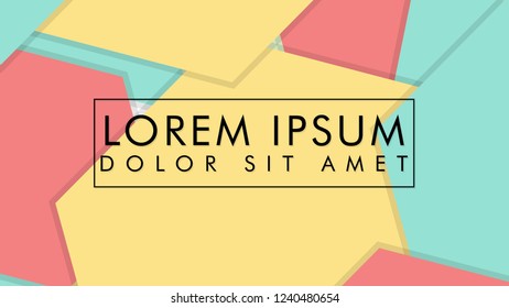 abstract colorful hexagon background vector design with shadow