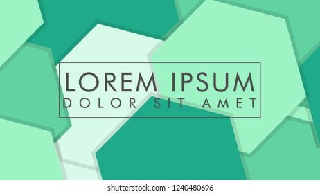 abstract colorful hexagon background vector design with shadow and color green gradient