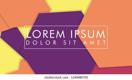 abstract colorful hexagon background vector design with shadow