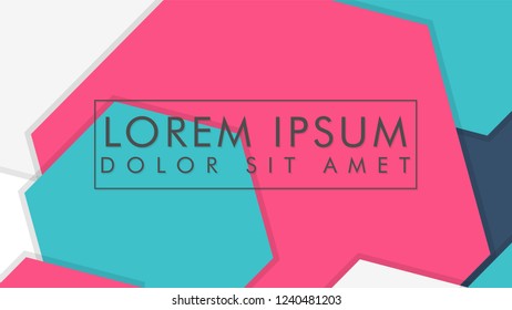 abstract colorful hexagon background vector design with shadow