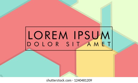 abstract colorful hexagon background vector design with shadow