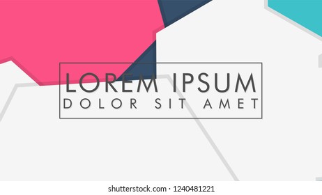 abstract colorful hexagon background vector design with shadow