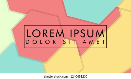 abstract colorful hexagon background vector design with shadow