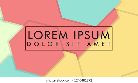 abstract colorful hexagon background vector design with shadow