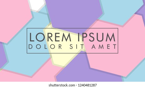 abstract colorful hexagon background vector design with shadow