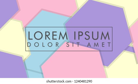 abstract colorful hexagon background vector design with shadow