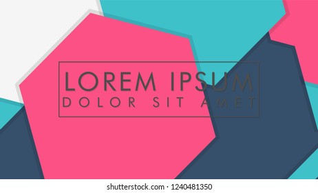 abstract colorful hexagon background vector design with shadow