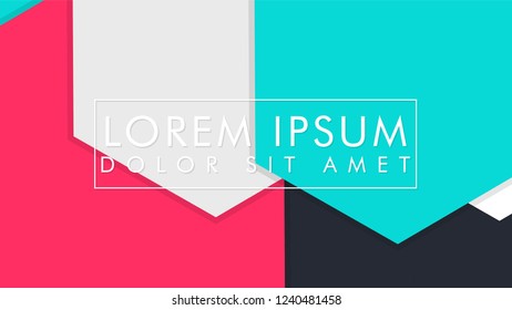 abstract colorful hexagon background vector design with shadow