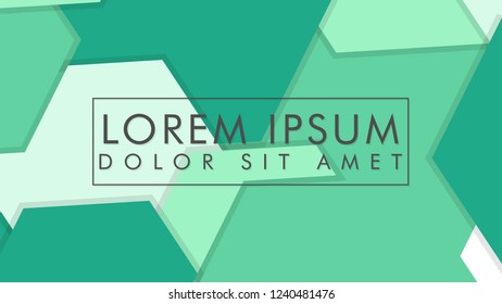 abstract colorful hexagon background vector design with shadow and color green gradient