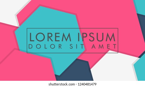 abstract colorful hexagon background vector design with shadow