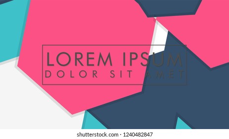abstract colorful hexagon background vector design with shadow
