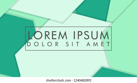 abstract colorful hexagon background vector design with shadow and color green gradient