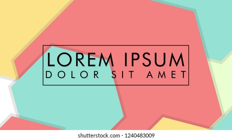 abstract colorful hexagon background vector design with shadow