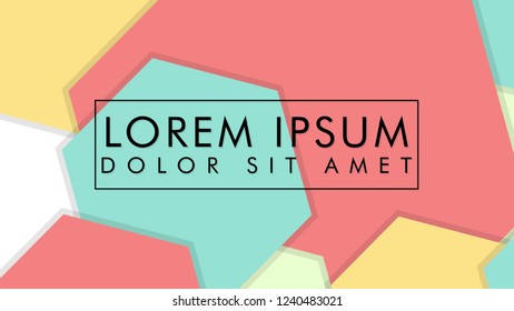 abstract colorful hexagon background vector design with shadow