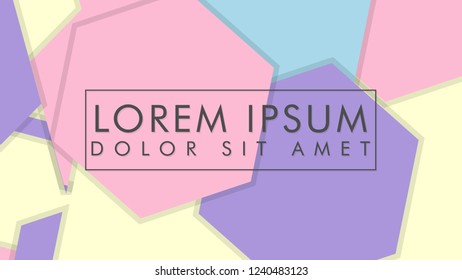 abstract colorful hexagon background vector design with shadow