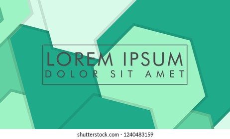 abstract colorful hexagon background vector design with shadow and color green gradient