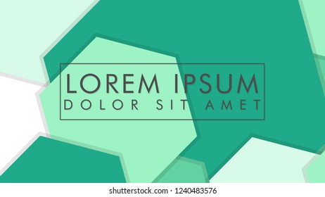 abstract colorful hexagon background vector design with shadow and color green gradient