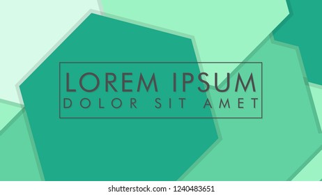 abstract colorful hexagon background vector design with shadow and color green gradient