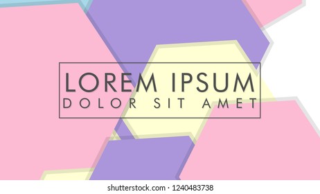 abstract colorful hexagon background vector design with shadow