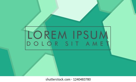 abstract colorful hexagon background vector design with shadow and color green gradient