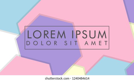 abstract colorful hexagon background vector design with shadow