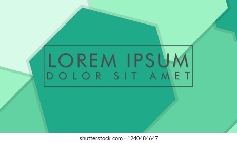 abstract colorful hexagon background vector design with shadow and color green gradient