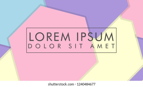 abstract colorful hexagon background vector design with shadow