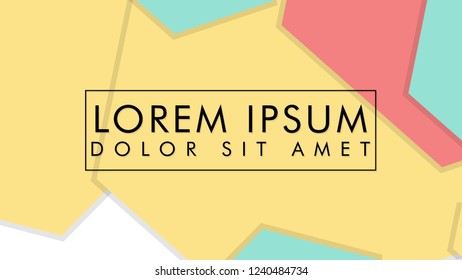 abstract colorful hexagon background vector design with shadow