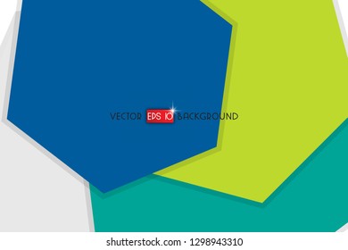 Abstract colorful hexagon background, vector design with shadow