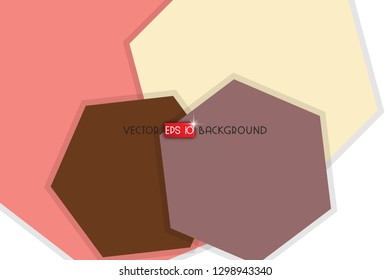 Abstract colorful hexagon background, vector design with shadow